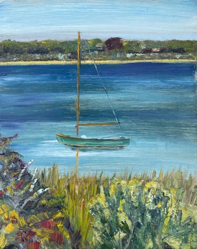 OIl_TurquoiseBoatSunny